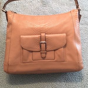 Coach Charlie hobo, camel~color, 12 3/4” length x 10 3/4” high x 3 1/4” wide